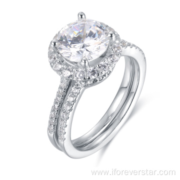 single halo moissanite diamond engagement rings